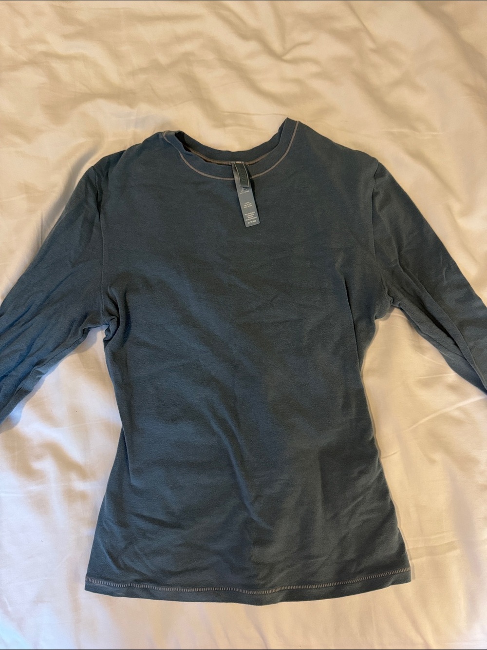 SKIMS Long Sleeve Cotton Jersey Tee in Kyanite